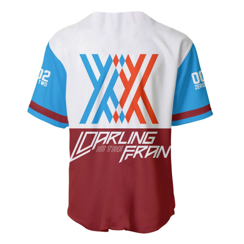 002 Zero Two Strelitzia Baseball Jersey Anime