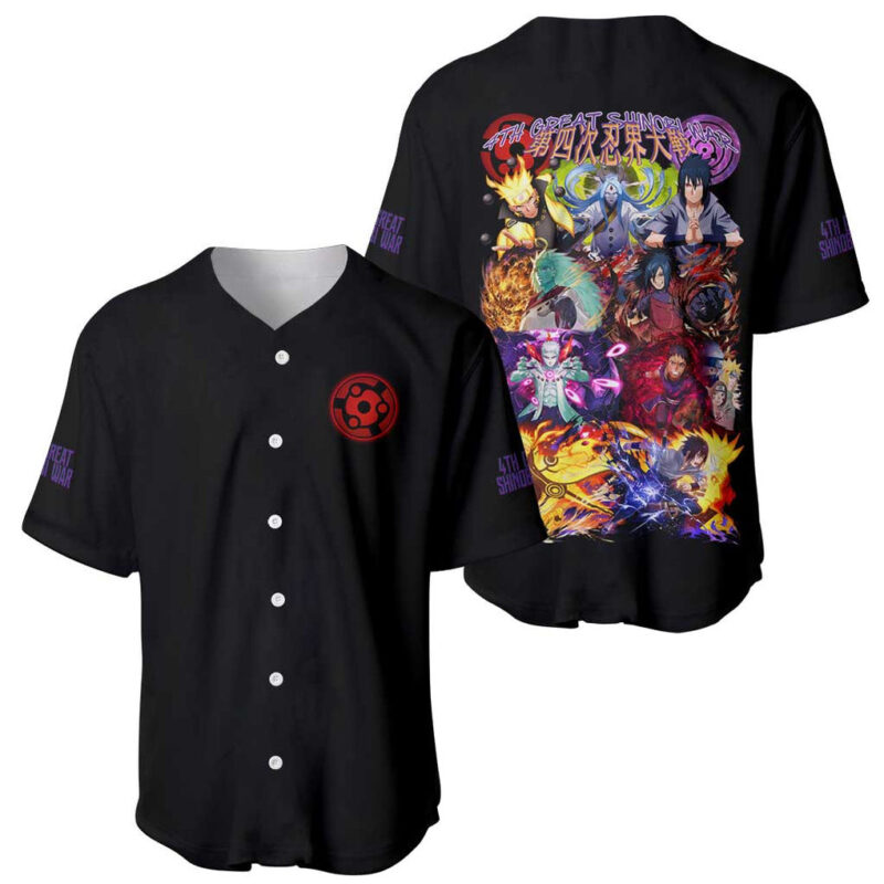 4th Great Shinobi War Naruto Shippuden Baseball Jersey Japan Anime
