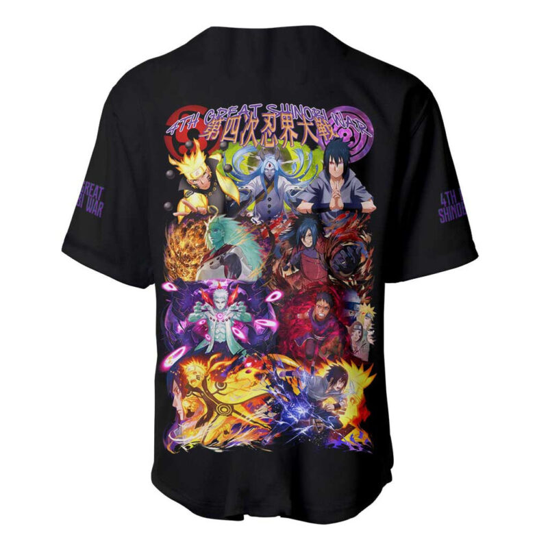 4th Great Shinobi War Naruto Shippuden Baseball Jersey Japan Anime