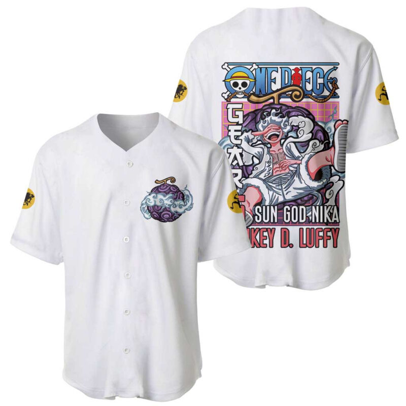 5th Gear Luffy One Piece Baseball Jersey Anime