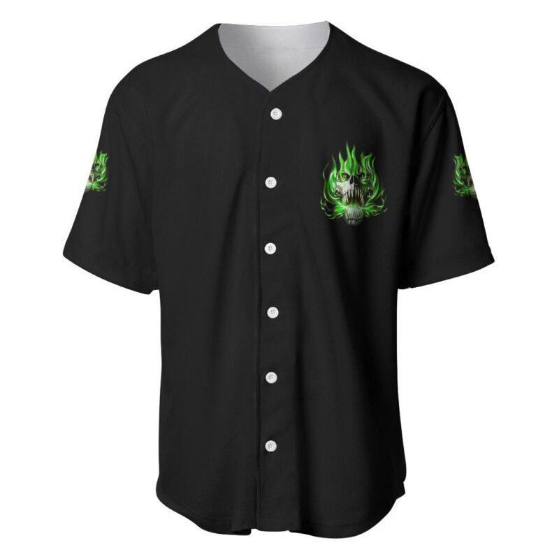 9 Of 10 Voices In My Head Fire Skull Baseball Jersey