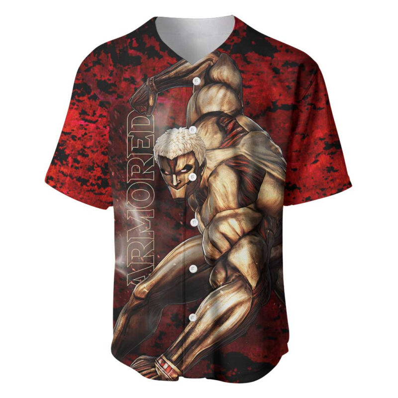 AOT Armored Titan - Attack On Titan Baseball Jersey Anime
