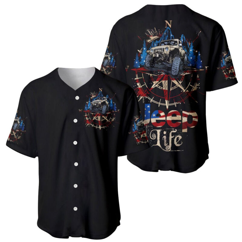 Adventure Jeep Baseball Jersey Compass Jeep Life