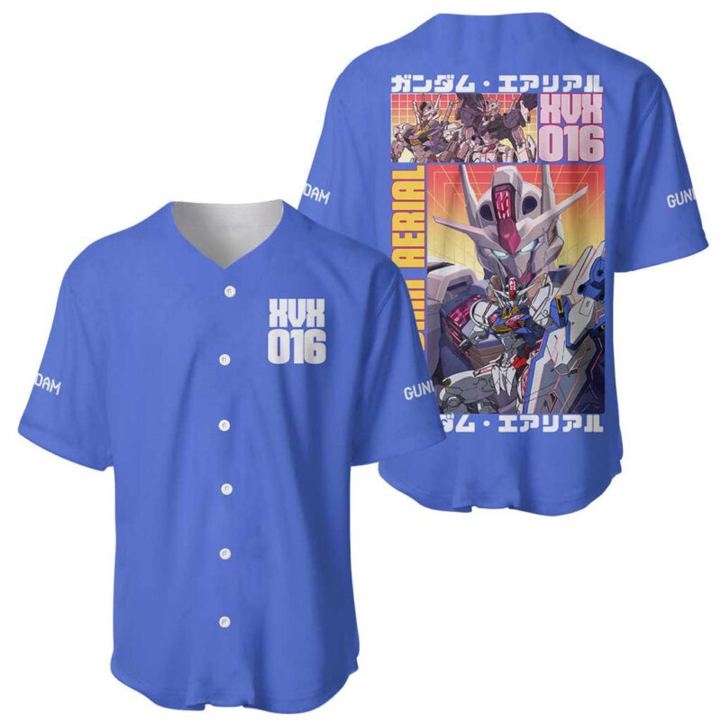 Aerial Gundam Witch from Mercury Baseball Jersey Anime