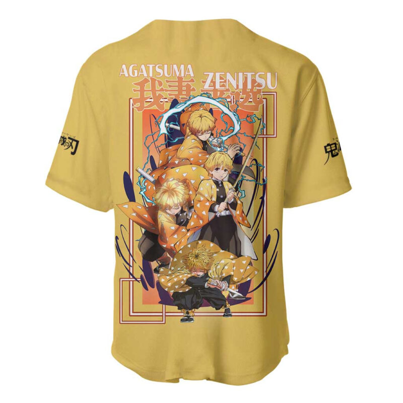 Agatsuma Zenitsu Demon Slayer Baseball Jersey Anime V2