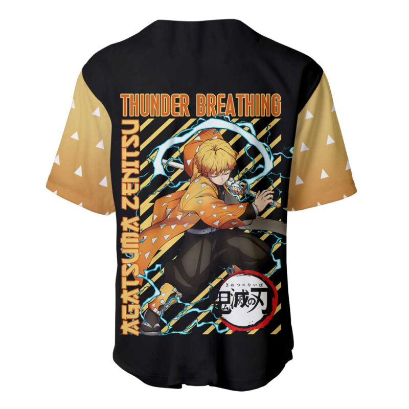 Agatsuma Zenitsu Demon Slayer Baseball Jersey Anime