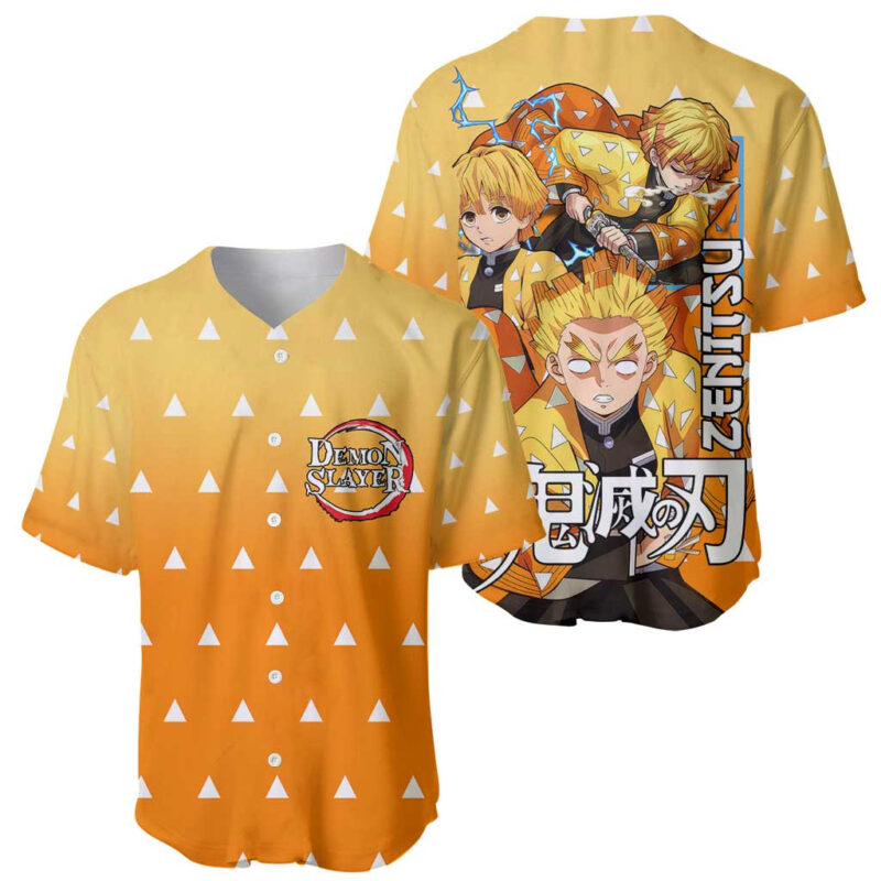 Agatsuma Zenitsu Haori Demon Slayer Baseball Jersey Anime