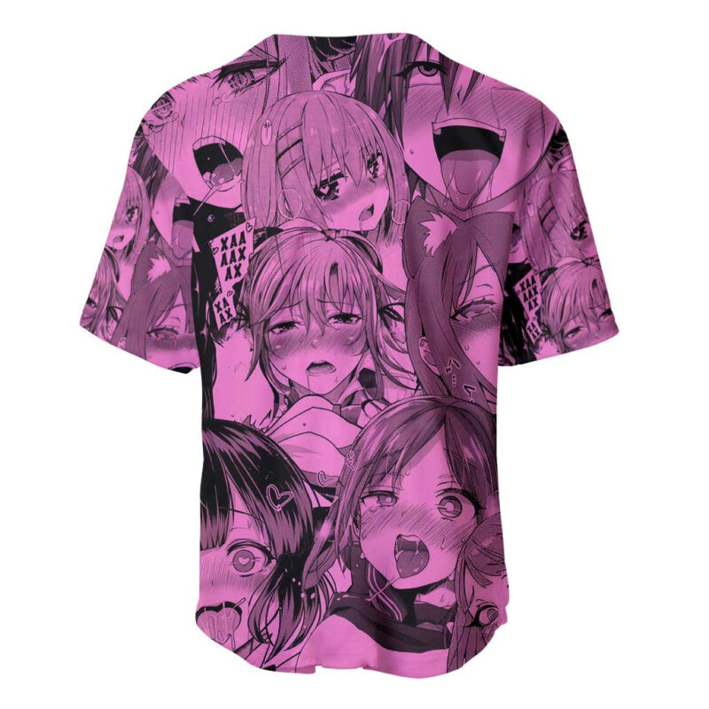 Ahegao Manga Baseball Jersey Anime Mid Manga