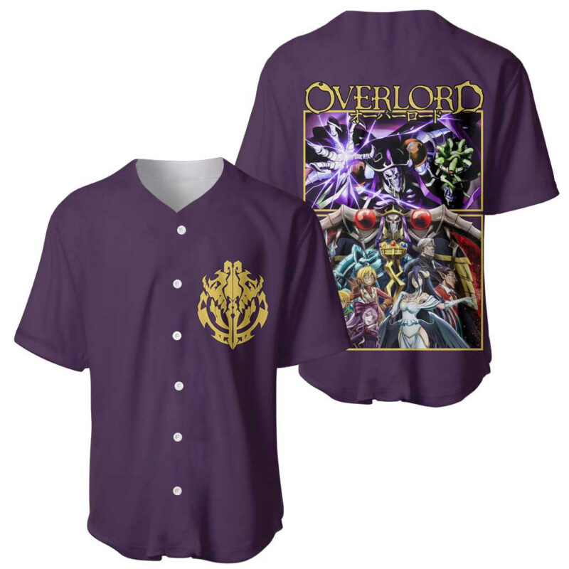 Ainz Ooal Gown Overlord Baseball Jersey Anime