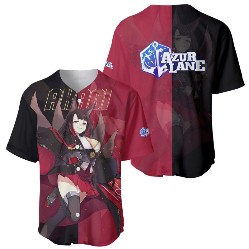 Akagi - Azur Lane Baseball Jersey Anime Game