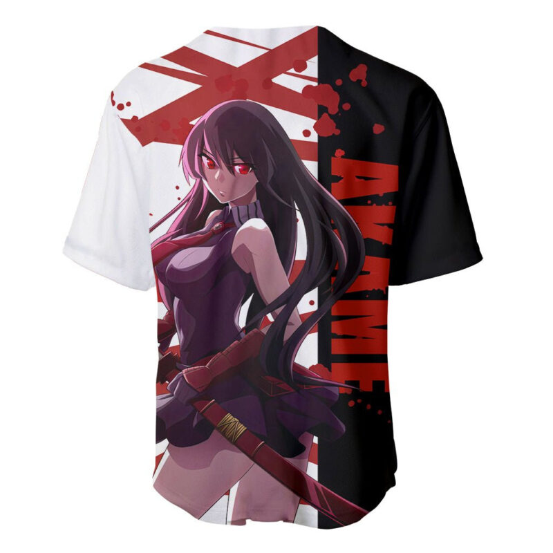 Akame - Akame ga Kill Baseball Jersey Anime Mix Grunge Blood