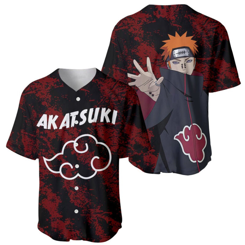 Akatsuki Pain - Anime Tie - Dye Style Baseball Jersey