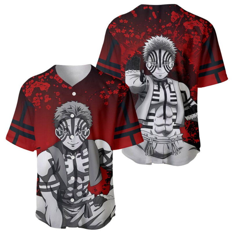 Akaza Demon Slayer Baseball Jersey Japan Art
