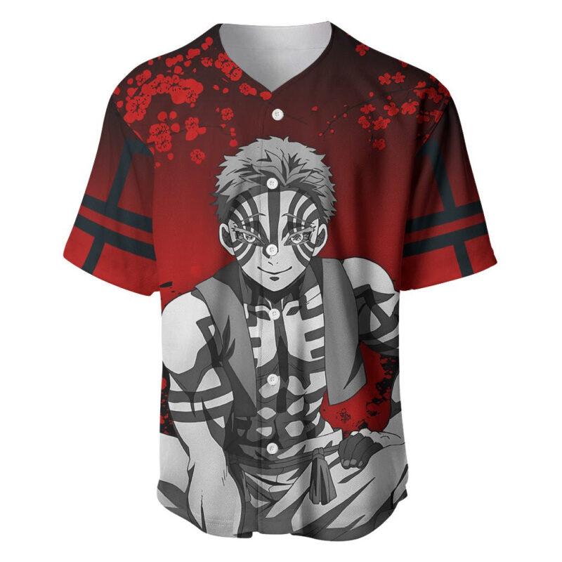 Akaza Demon Slayer Baseball Jersey Japan Art