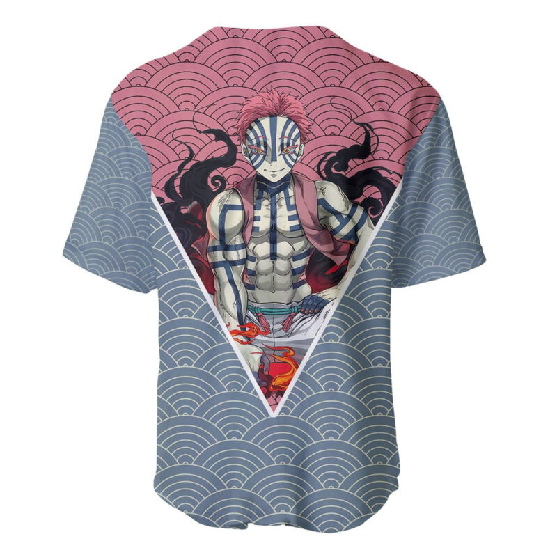 Akaza - Demons Layer Baseball Jersey Anime Mix Japan Pattern