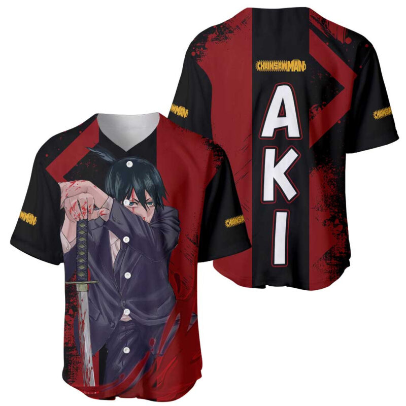 Aki Hayakawa - Chainsaw Man Baseball Jersey Anime