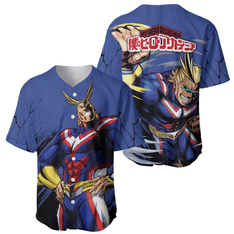 All Might - My Hero Academia Baseball Jersey Anime