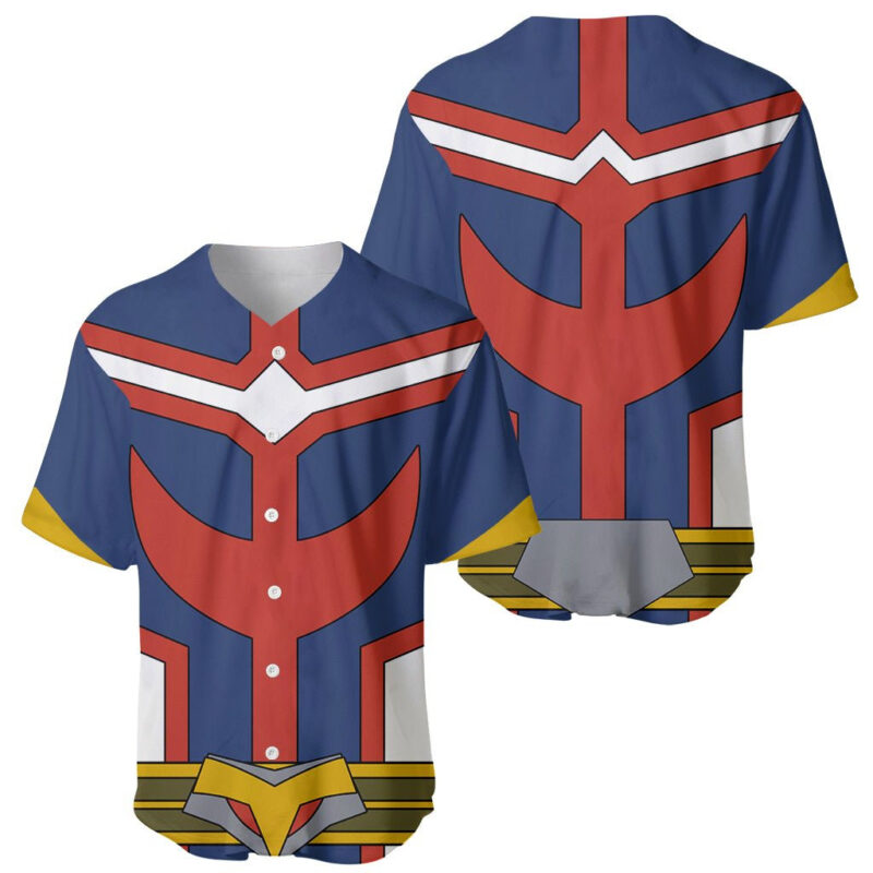 All Might Uniform Baseball Jersey My Hero Academia