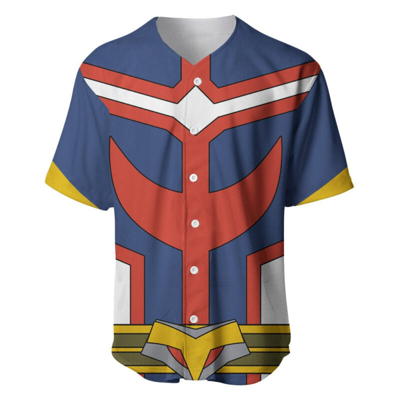 All Might Uniform Baseball Jersey My Hero Academia