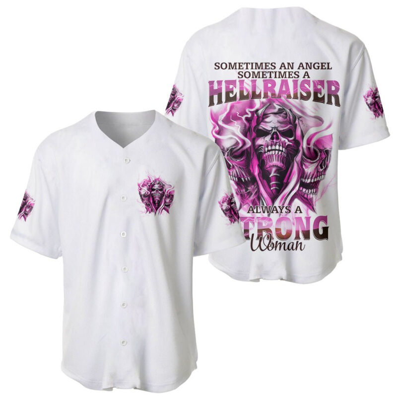 Always A Strong Women Skull Baseball Jersey