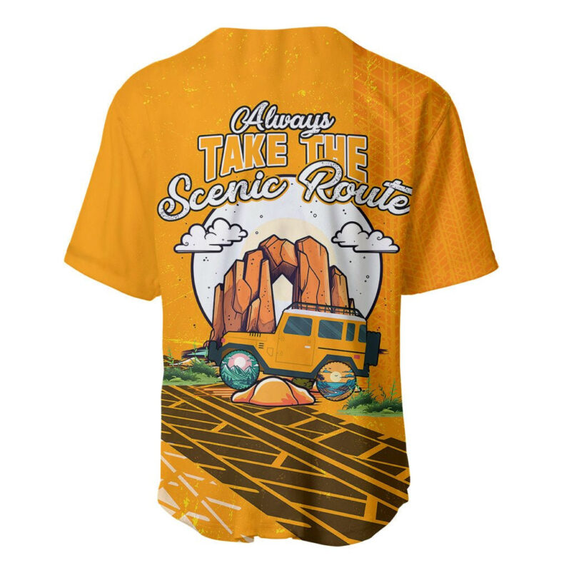 Always Take The Scenic Route Jeep Baseball Jersey