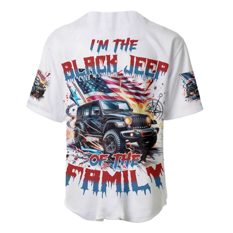 America Jeep Baseball Jersey I'm The Black Jeep Of The Family