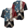 American Flag Skull Baseball Jersey I'm Not Anti - Social I'm Just Not User Friendly