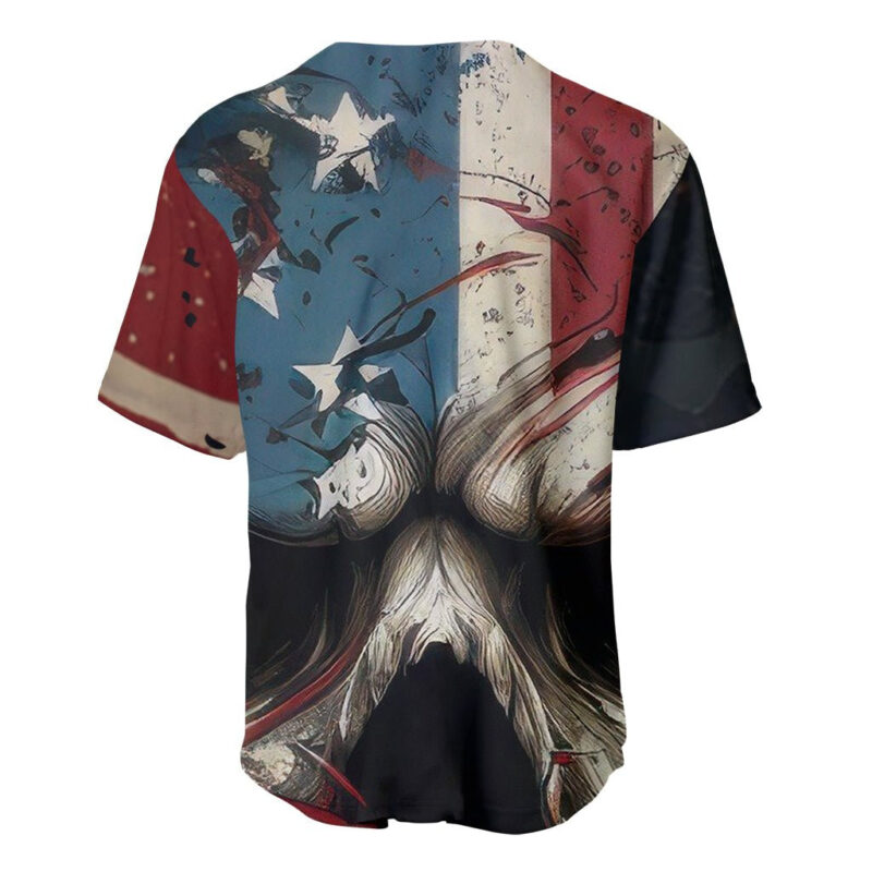 American Flag Skull Baseball Jersey I'm Not Anti - Social I'm Just Not User Friendly