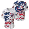 American Flag Skull Baseball Jersey
