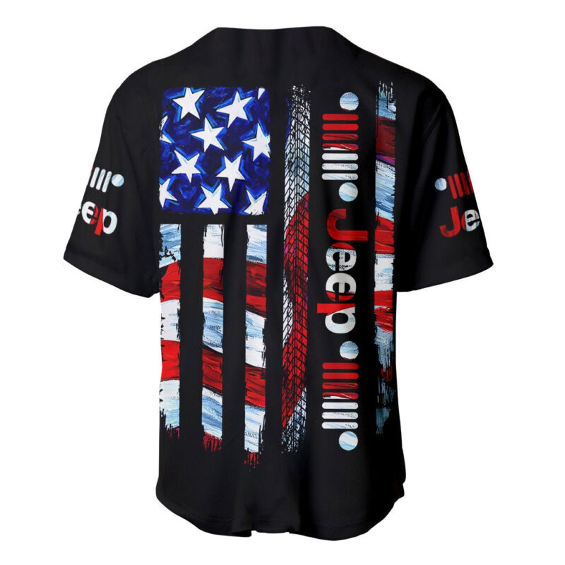 American Jeep Baseball Jersey American Flag Jeep Life