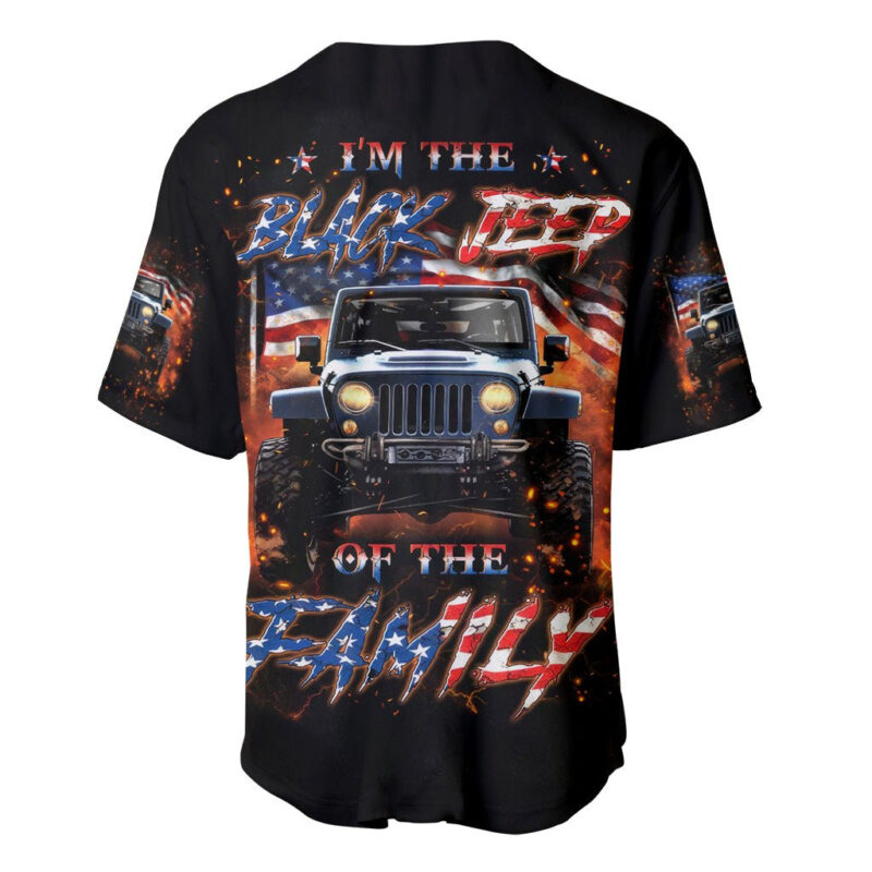 American Jeep Baseball Jersey I'm The Black Jeep Of The Family