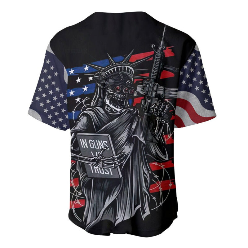 American Skull Baseball Jersey In Gun We Trust