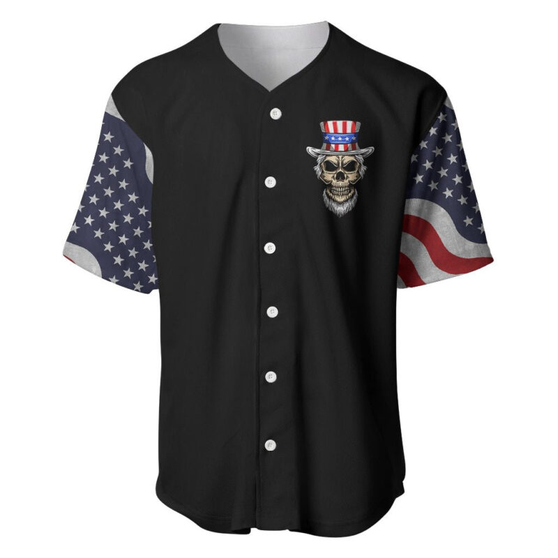 American Skull Baseball Jersey In Gun We Trust