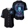 Angel Skull Baseball Jersey I'm Not Anti-Social I'm Just Not User Friendly