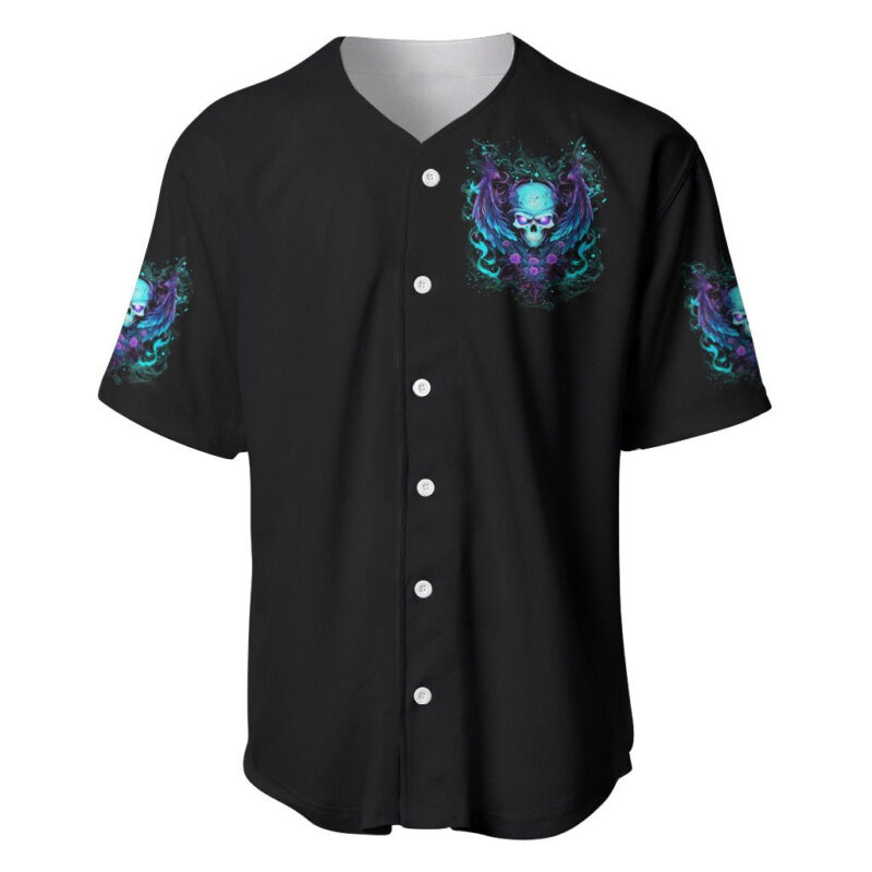 Angel Skull Baseball Jersey I'm Not Anti-Social I'm Just Not User Friendly