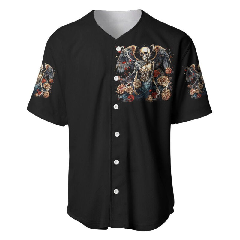 Angel Skull Baseball Jersey Sometimes An Angel Sometimes A Hellraiser