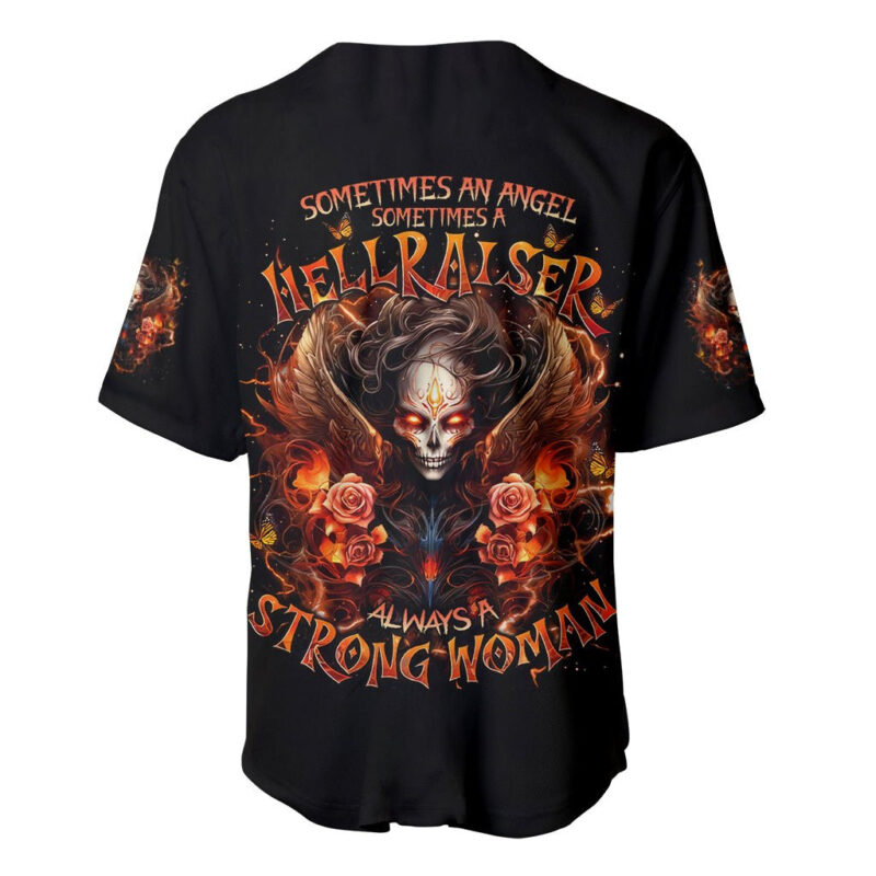 Angel Skull Baseball Jersey Sometimes An Angel Sometimes A Hellrasier