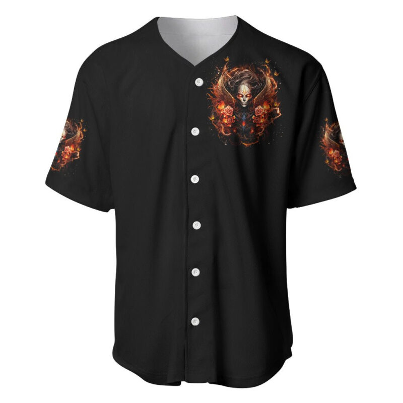 Angel Skull Baseball Jersey Sometimes An Angel Sometimes A Hellrasier