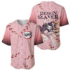 Anime Demon Slayer Nezuko Baseball Jersey Asanoha Pattern