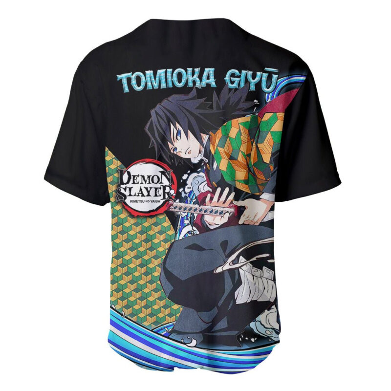 Anime Demon Slayers Giyuu Tomioka Baseball Jersey Basic Streetwear
