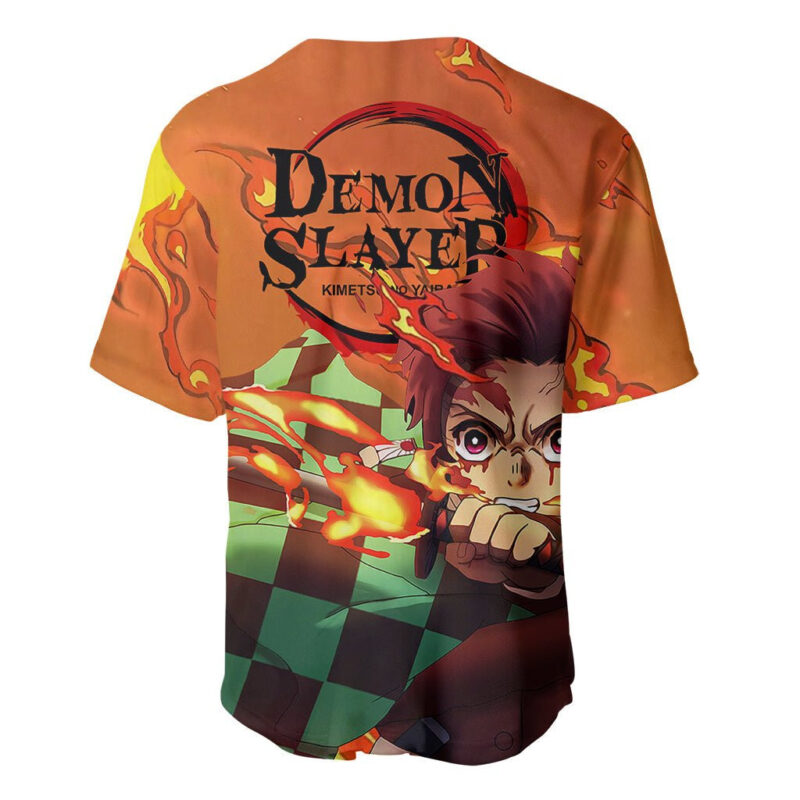 Anime Demon Slayers Kamado Tanjiro Baseball Jersey Hinokami Kagura