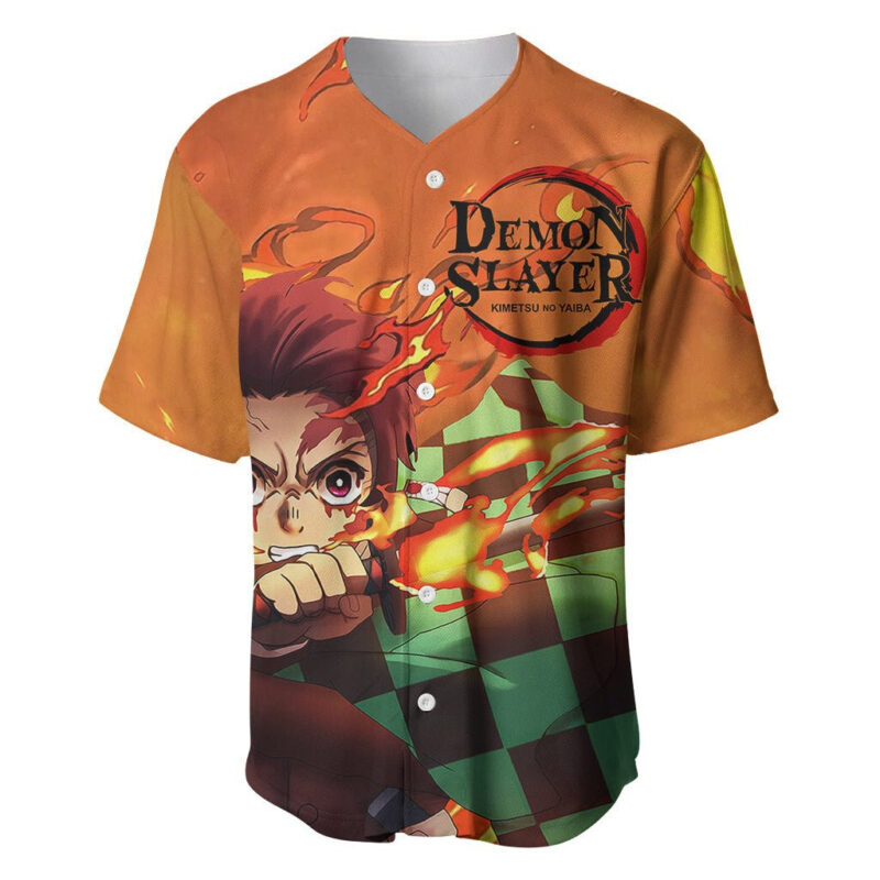 Anime Demon Slayers Kamado Tanjiro Baseball Jersey Hinokami Kagura