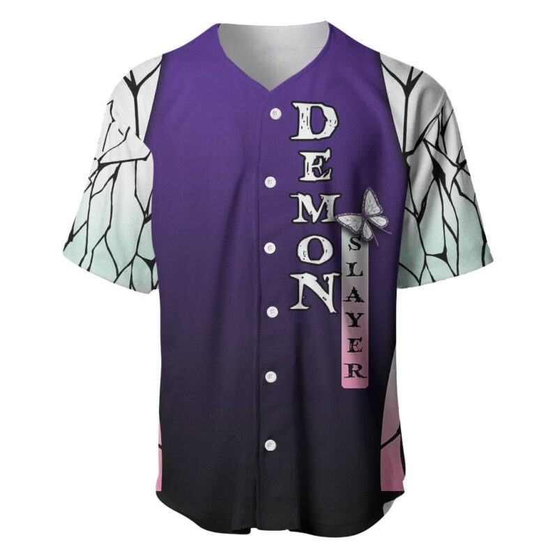 Anime Demon Slayers Kocho Shinobu Baseball Jersey Insect Hashira