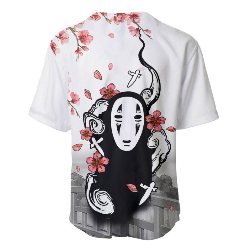 Anime Movie No Face Baseball Jersey Sakura Sumi-e Style