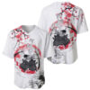 Anime One Piece Roronoa Zoro Baseball Jersey Sumi-e Painting Style
