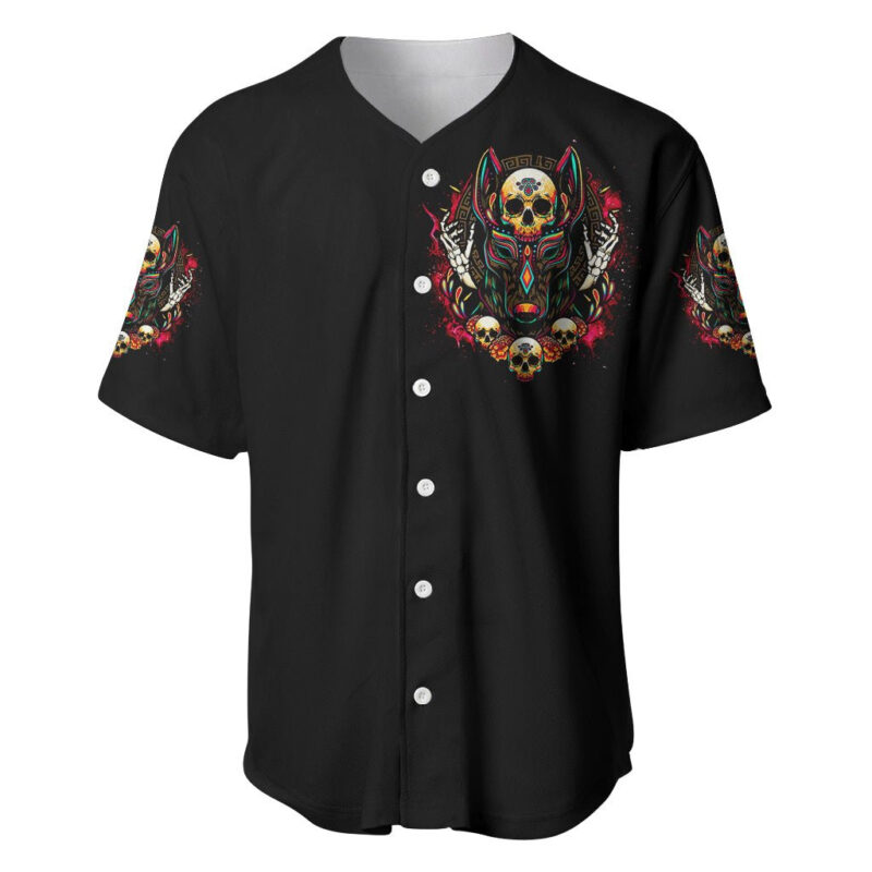 Anubis Skull Baseball Jersey Skull Anubis Don't Try To Figured Me Out