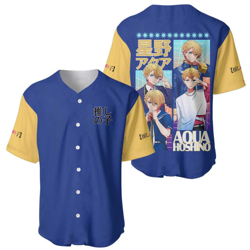 Aqua Hoshino Oshi no Ko Baseball Jersey Japan Anime