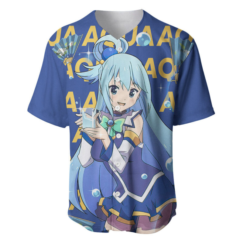 Aqua KonoSuba Baseball Jersey Anime