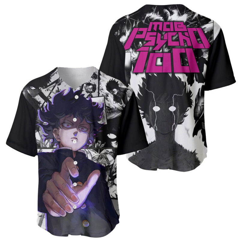 Arataka Reigen Mob Psycho 100 Baseball Jersey Anime Style Art