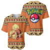 Arcanine Pokemon Baseball Jersey Anime Pixel Christma Pattern